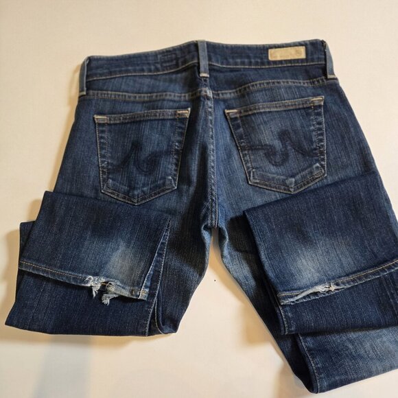 AG Adriano Goldschmied The Tomboy Relaxed Straight Jeans Womens 26R Dark Wash US - Picture 2 of 8